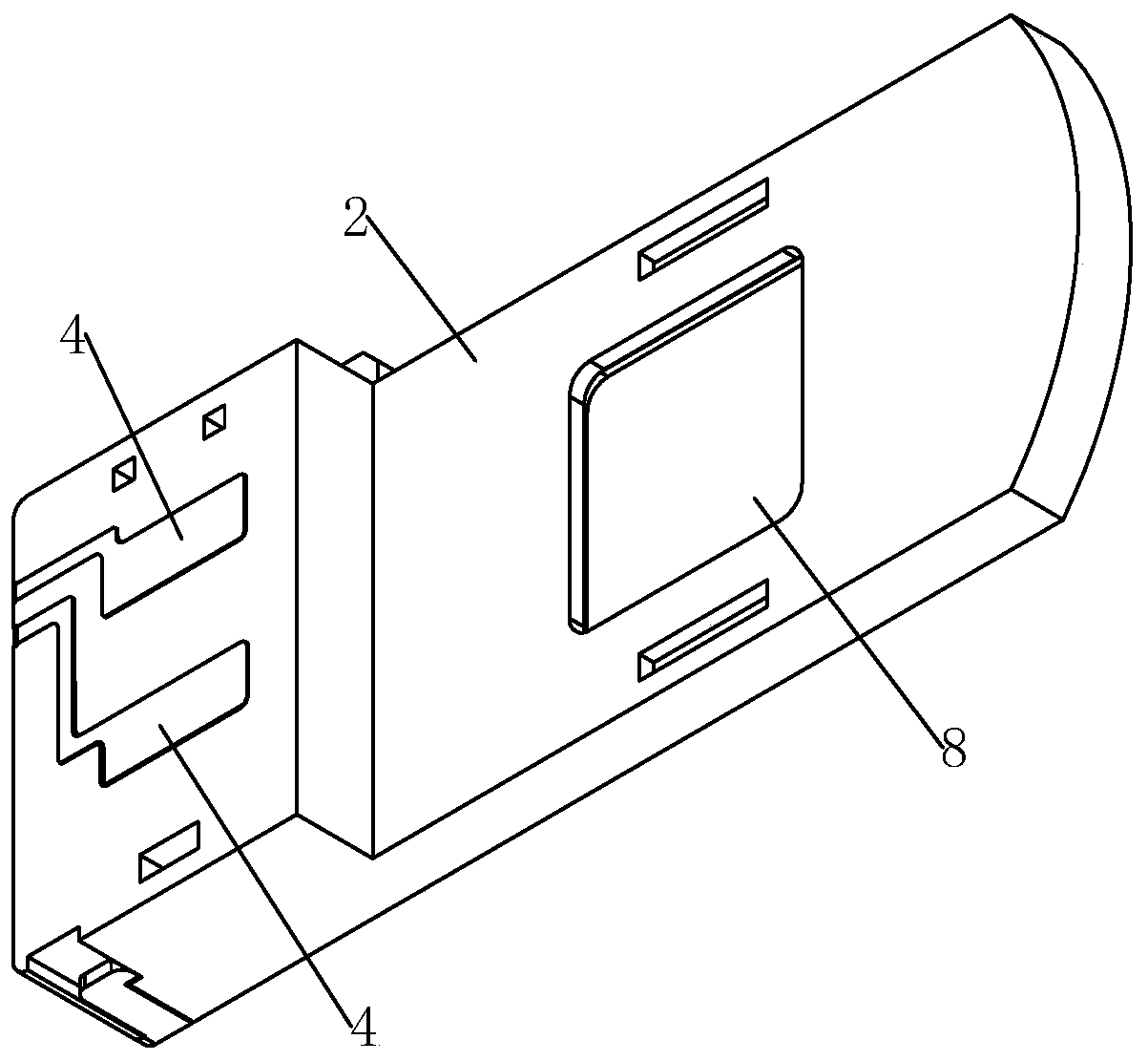 Contact type power supply structure of optical filter switcher