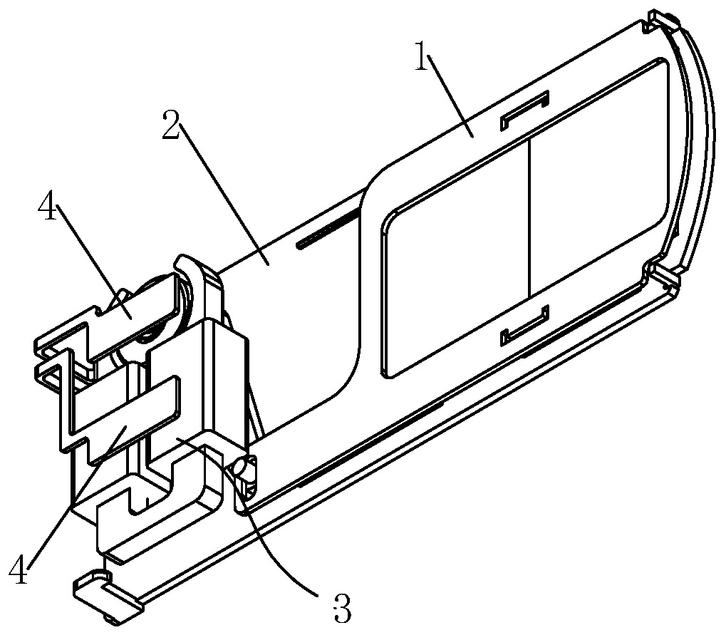 Contact type power supply structure of optical filter switcher