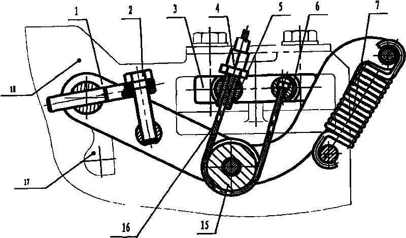 Clutching labor-saving operating mechanism of hand-held type cultivator