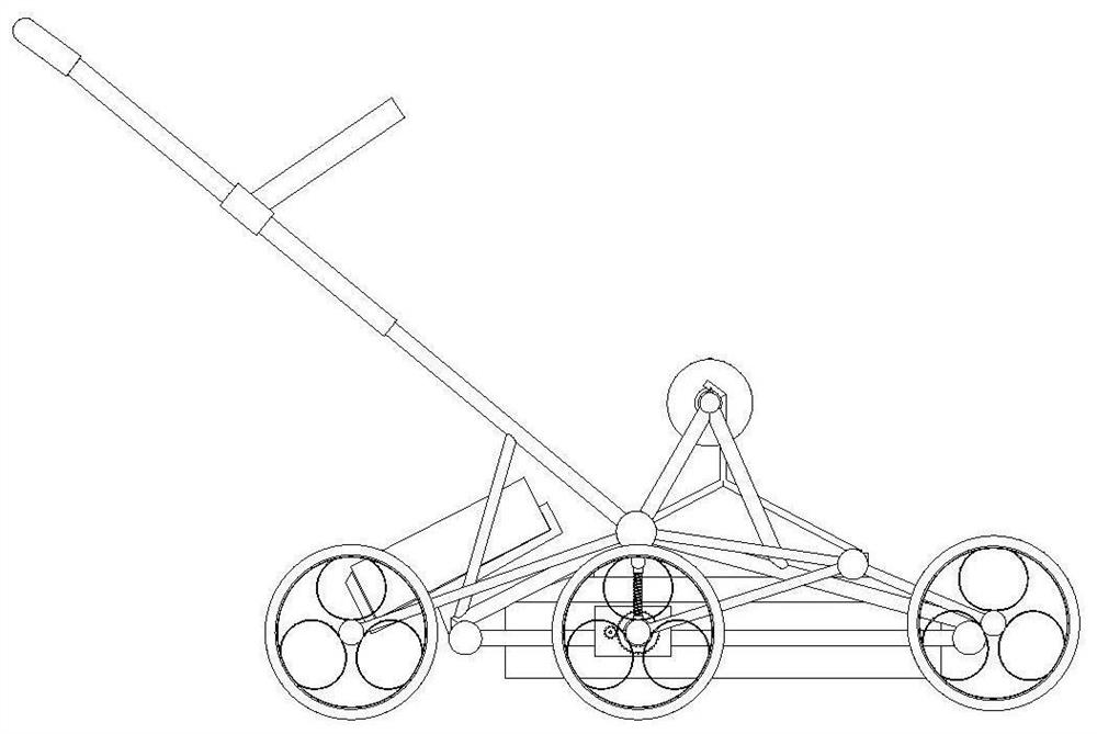 Range-measuring anti-seismic geological radar car with canopy