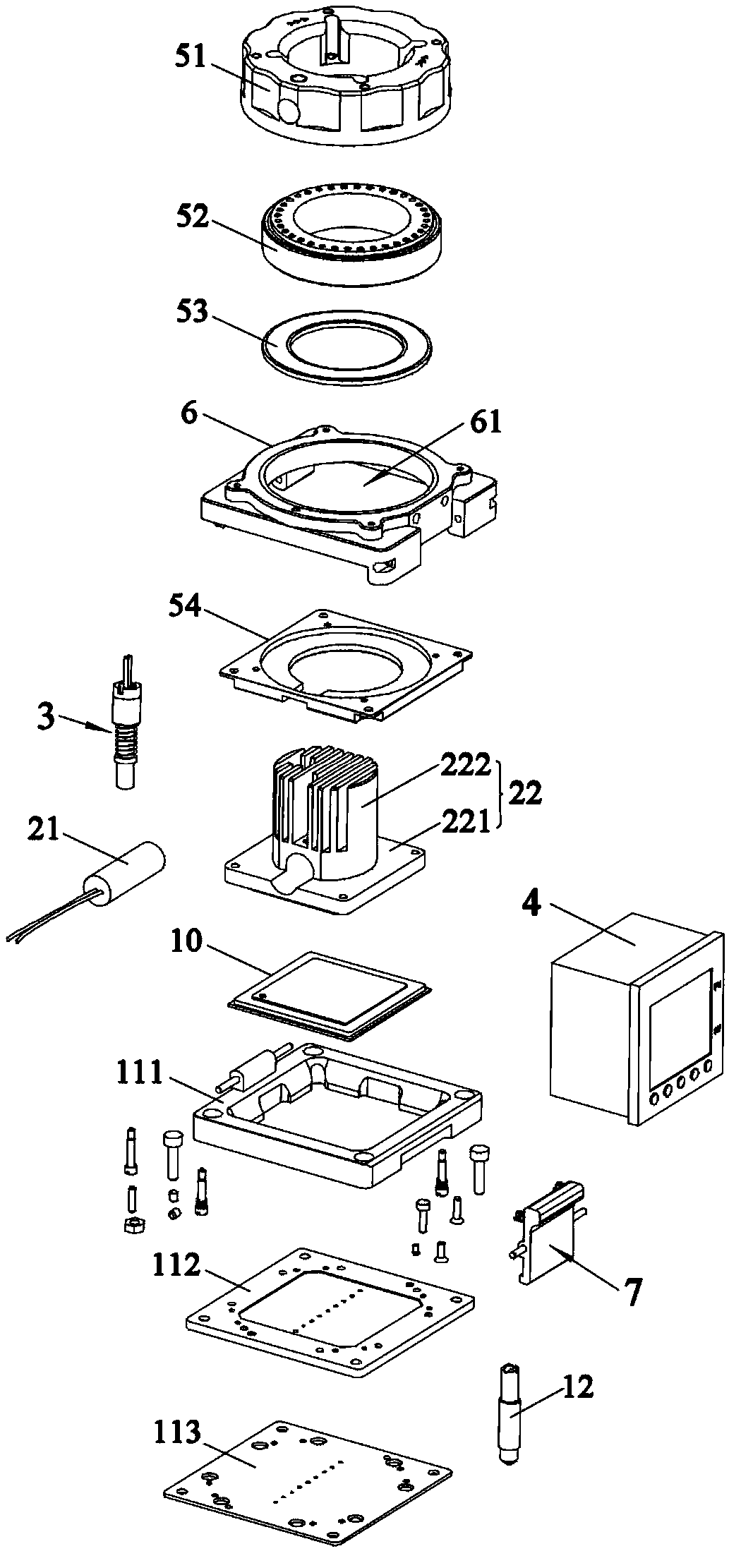 Chip testing device