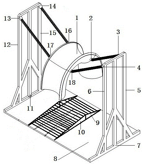 Suspended-type front and back handspring auxiliary training device