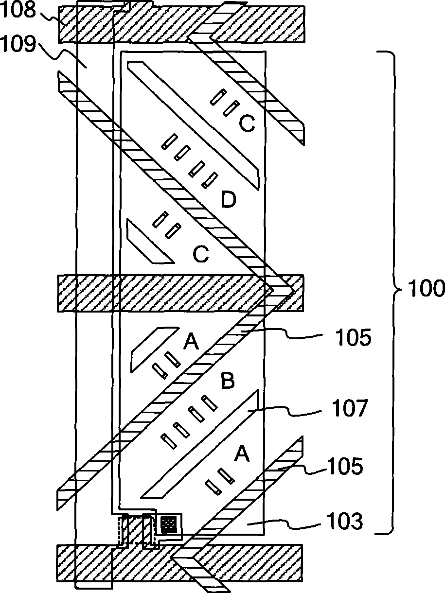Multiple-domain vertical orientating type liquid crystal display device and its manufacture method