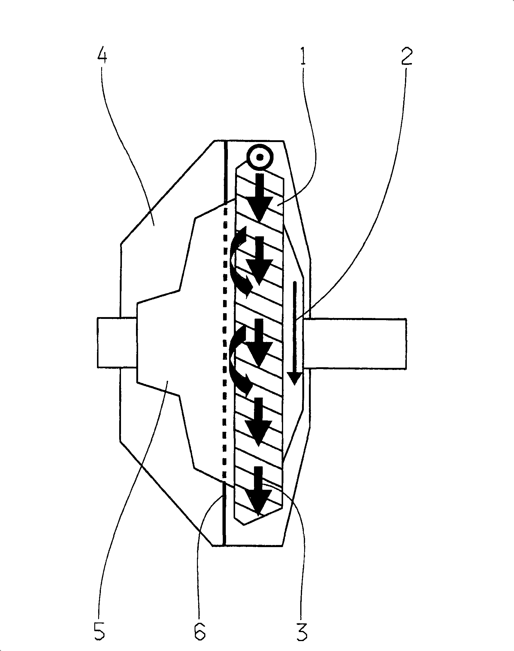 Device for optimizing the feed function of the ring gear of a differential with regard to maximum volume flow rate