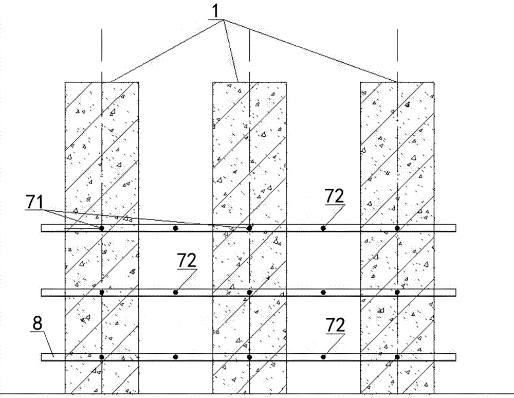 Construction method of underground waterproofing and exterior wall structure in narrow space of deep foundation pit
