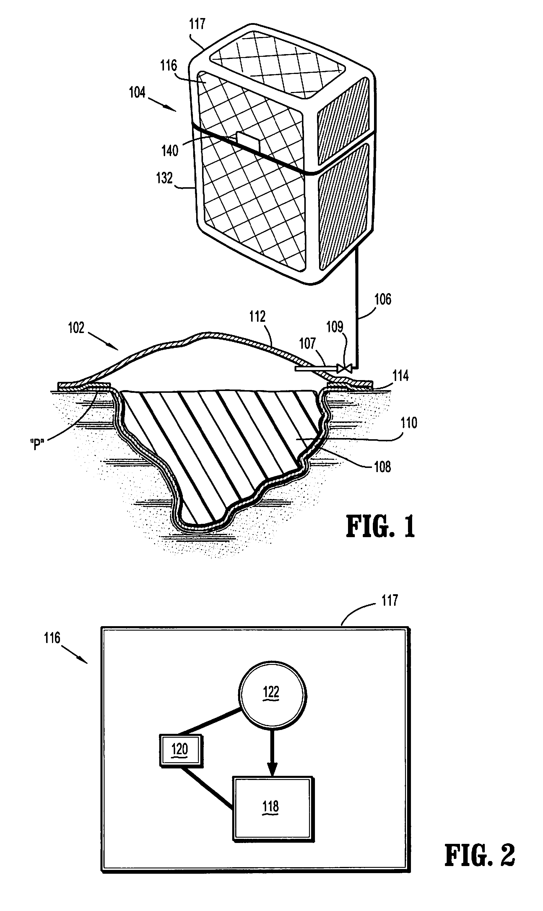 Wound therapy system with portable container apparatus