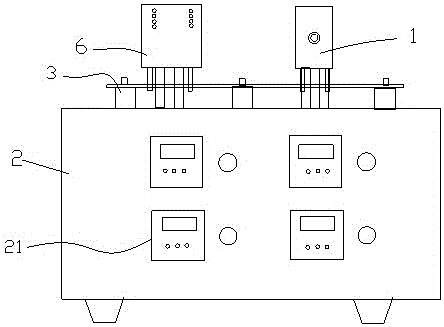 A heating device for smoking products