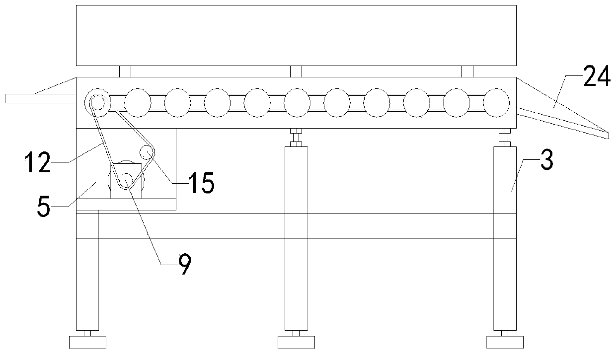 Conveying device convenient to adjust for warehousing