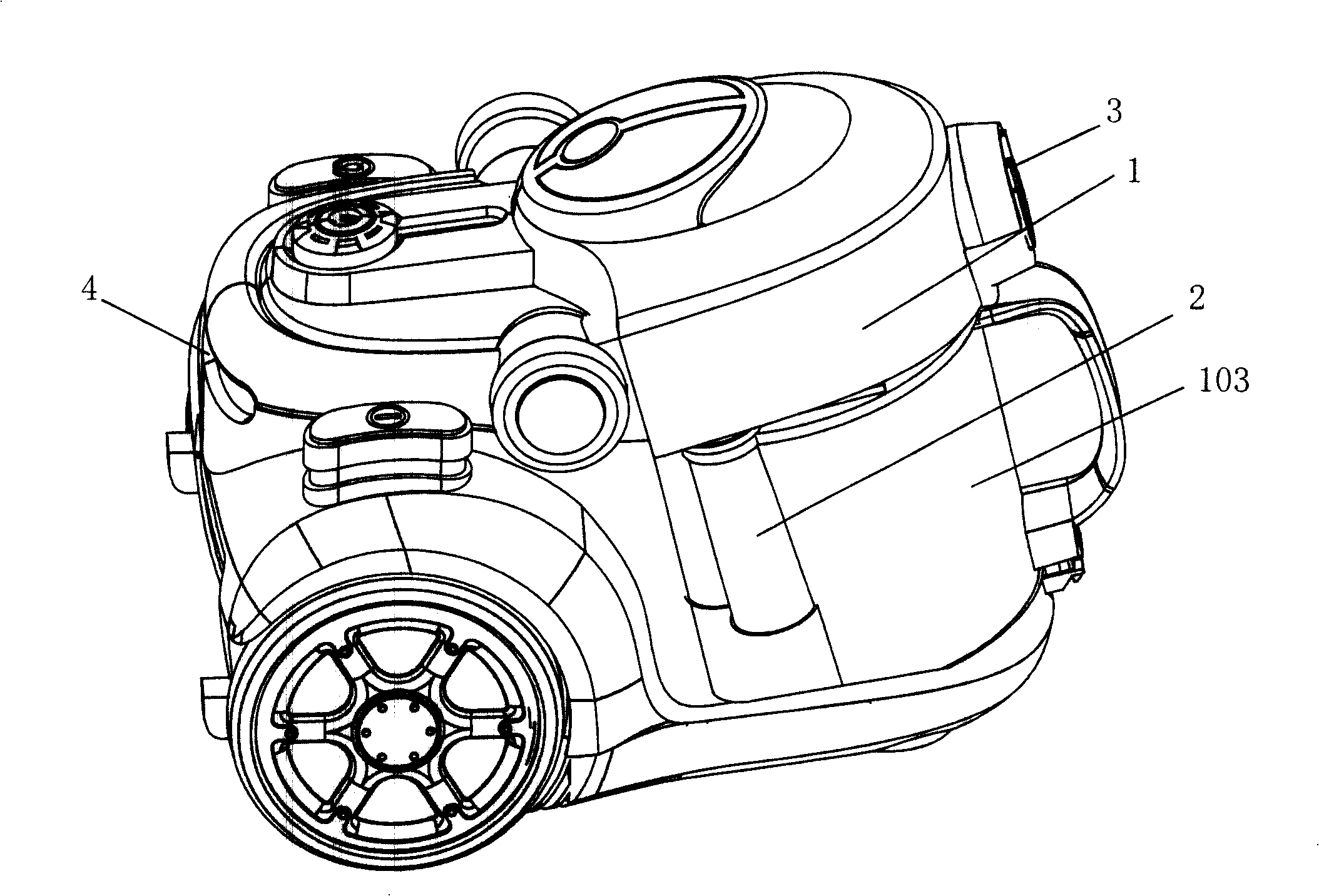 Dust removing device for vacuum cleaner