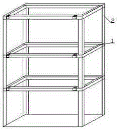 Tobacco hanging frame for baking flue-cured tobacco and using method thereof