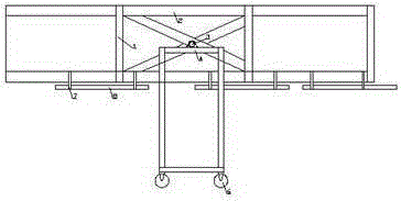 Tobacco hanging frame for baking flue-cured tobacco and using method thereof