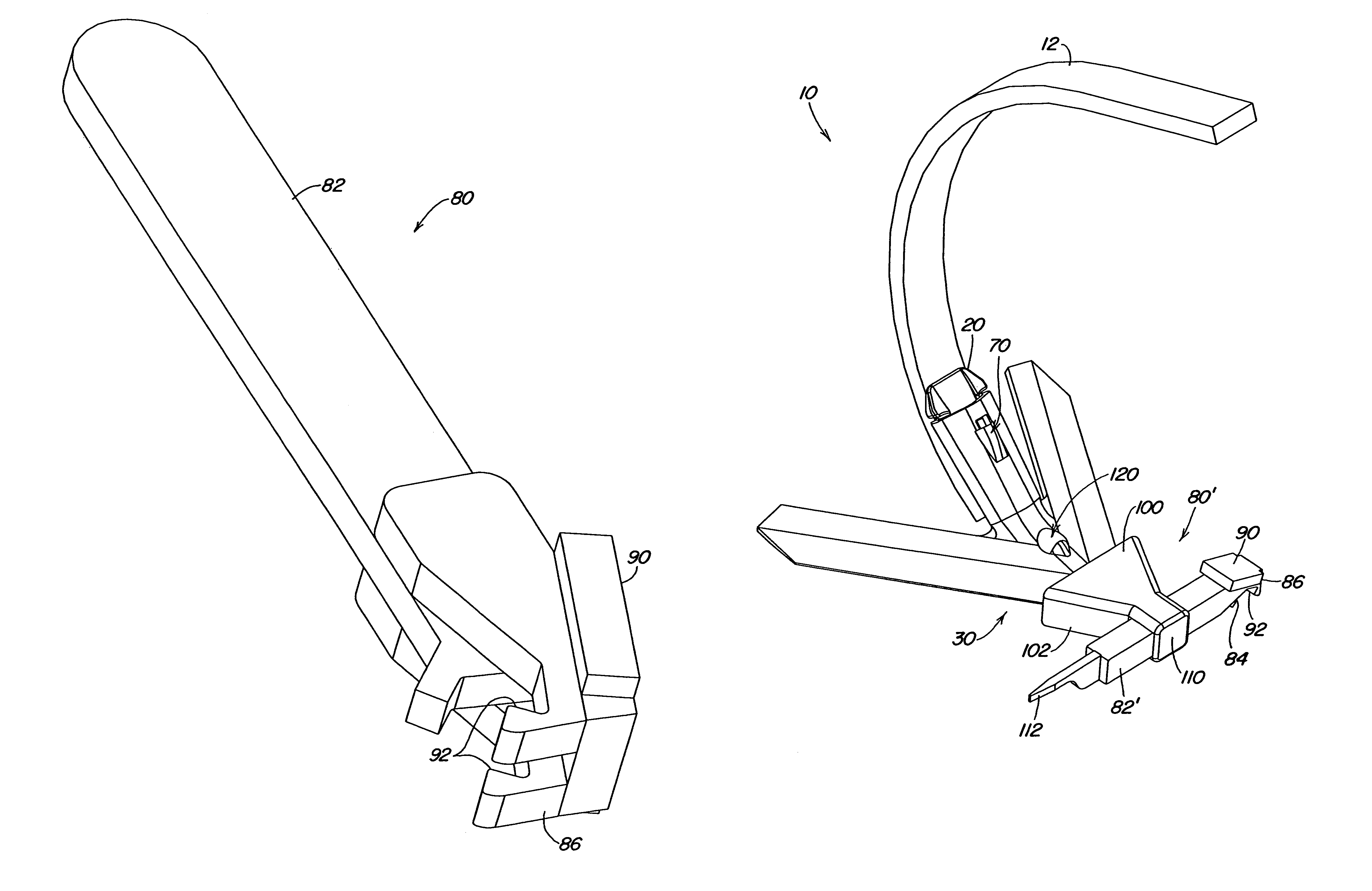 Knock-on sweep structure and tools therefor