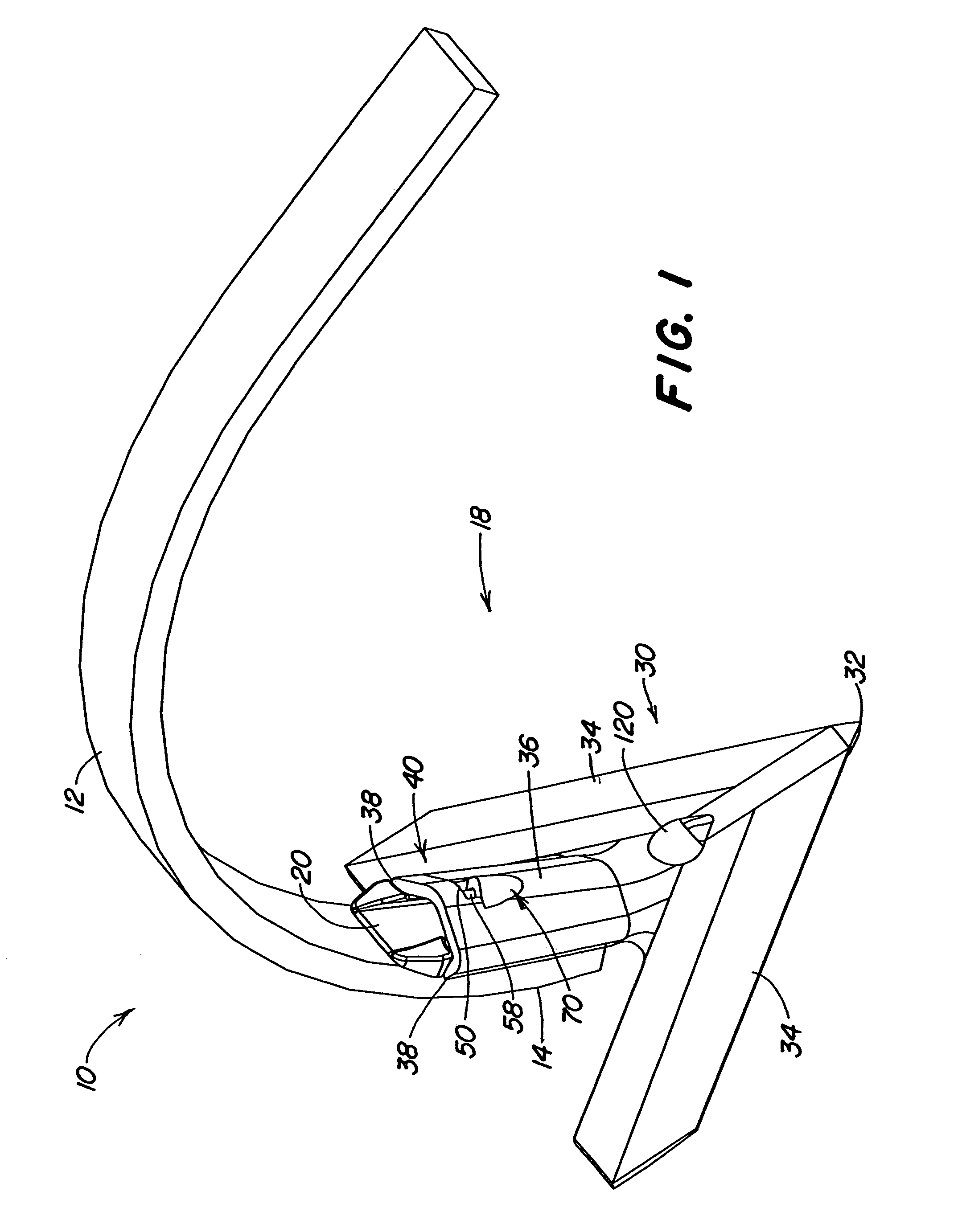 Knock-on sweep structure and tools therefor