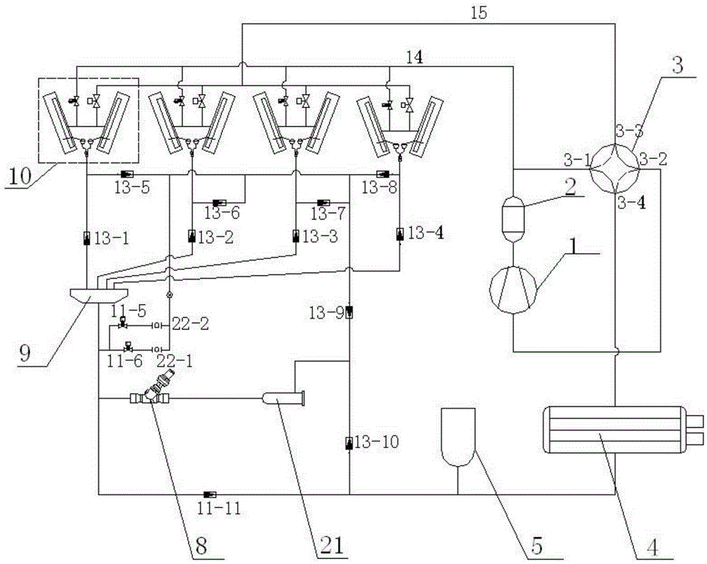 A flooded air-cooled heat pump unit