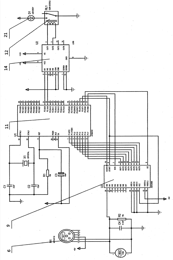 Intelligent on-off device for self-block electric heating incremental forming heating circuit