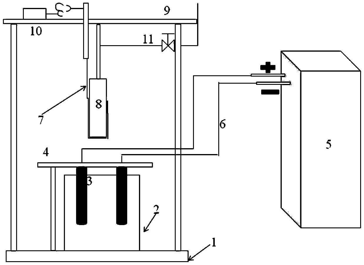 A device and method for removing inclusions in steel under the action of electric pulses