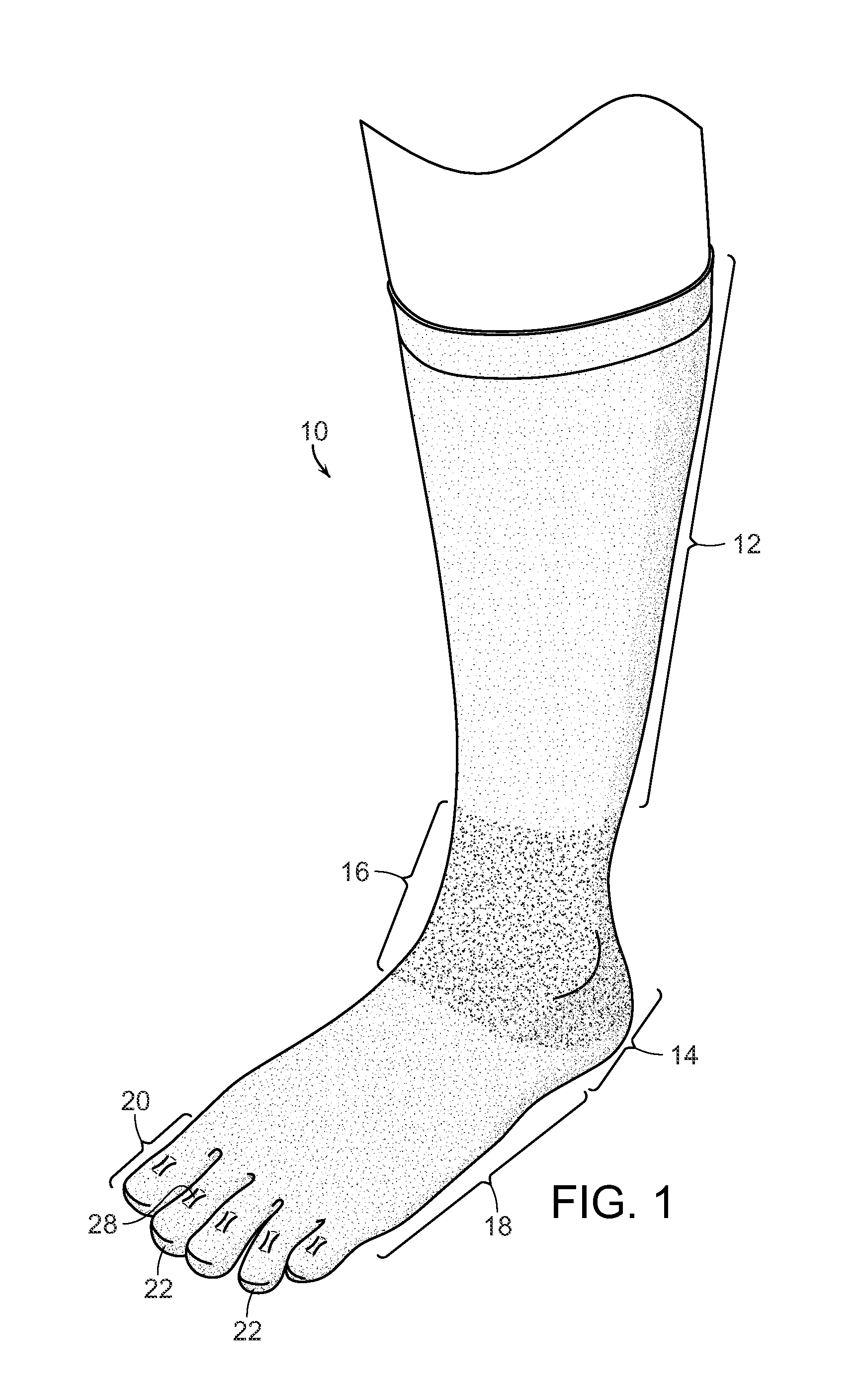 Compression sock for prevention and treatment of foot and ankle injuries