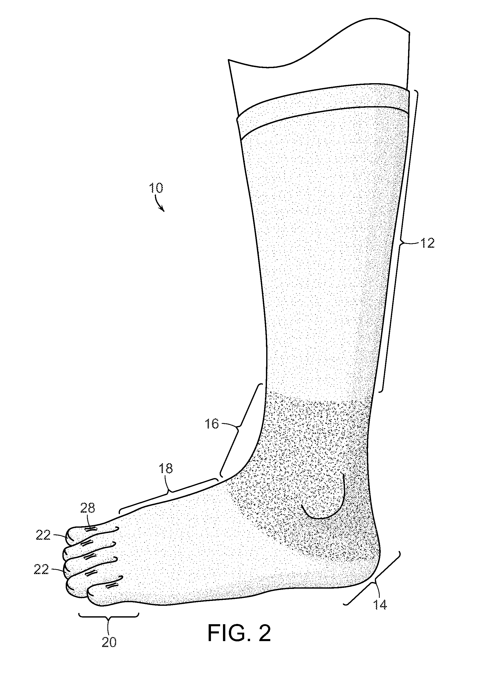 Compression sock for prevention and treatment of foot and ankle injuries
