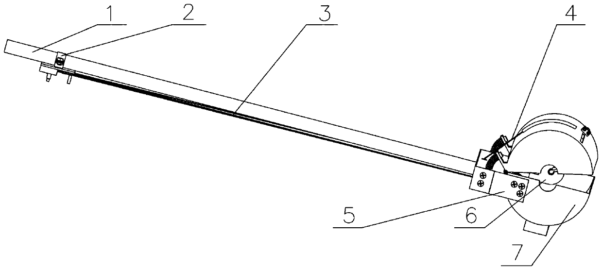 Long-handled almond peach harvesting device and harvesting method thereof