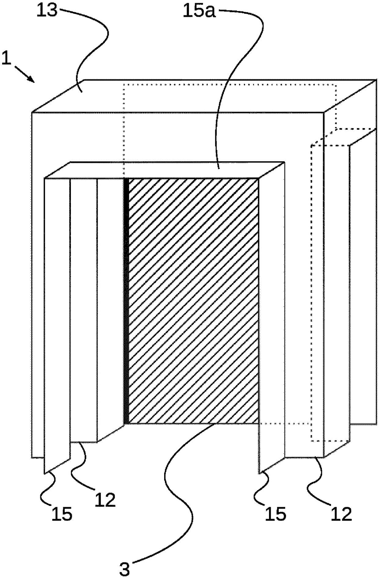 Frame for suctioning filling gases and transferring same into the gas collection chamber of the oven chamber of a stamping battery during the setting of a stamped cake in the oven chamber, with reduction of the filling emissions