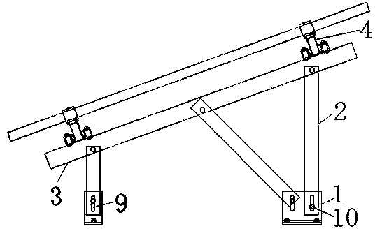Photovoltaic bracket structure