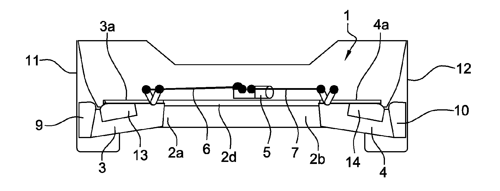 Deflector device and motor vehicle in which the front shield carries said deflector device