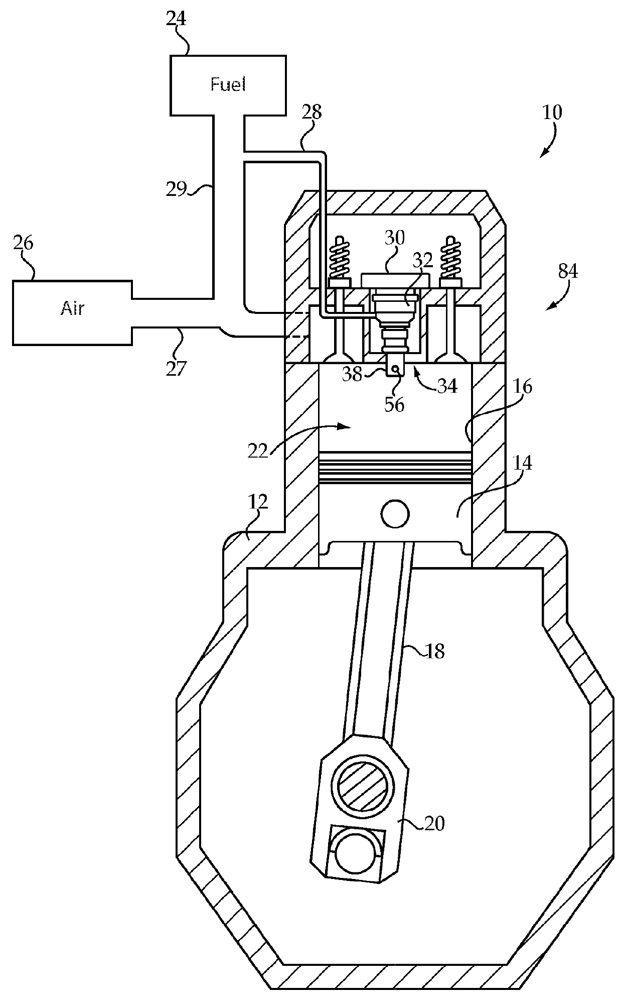 Prechamber ignition device for internal combustion engine, and method