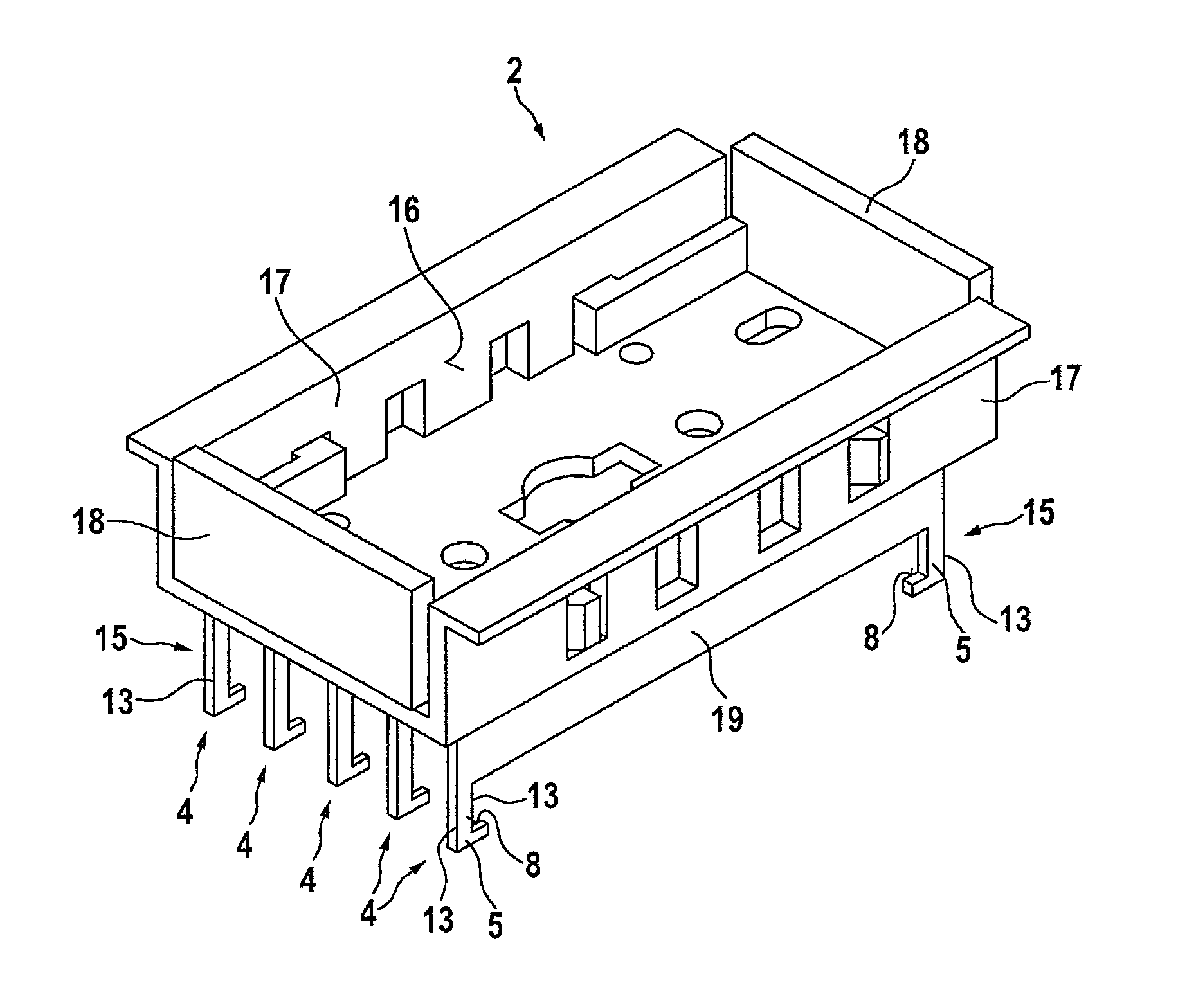 Busbar adapter comprising a mounting rail for attaching a switching device