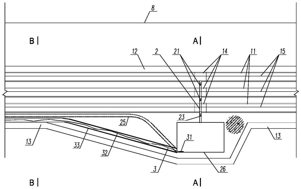 Underwater cable duct bank laying structure