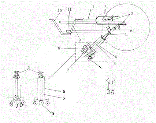 Device for preventing rolling over of two-wheeled motorcycle