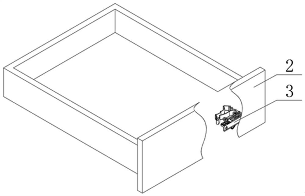 Device with convenient connection function for connecting drawer and guide rail