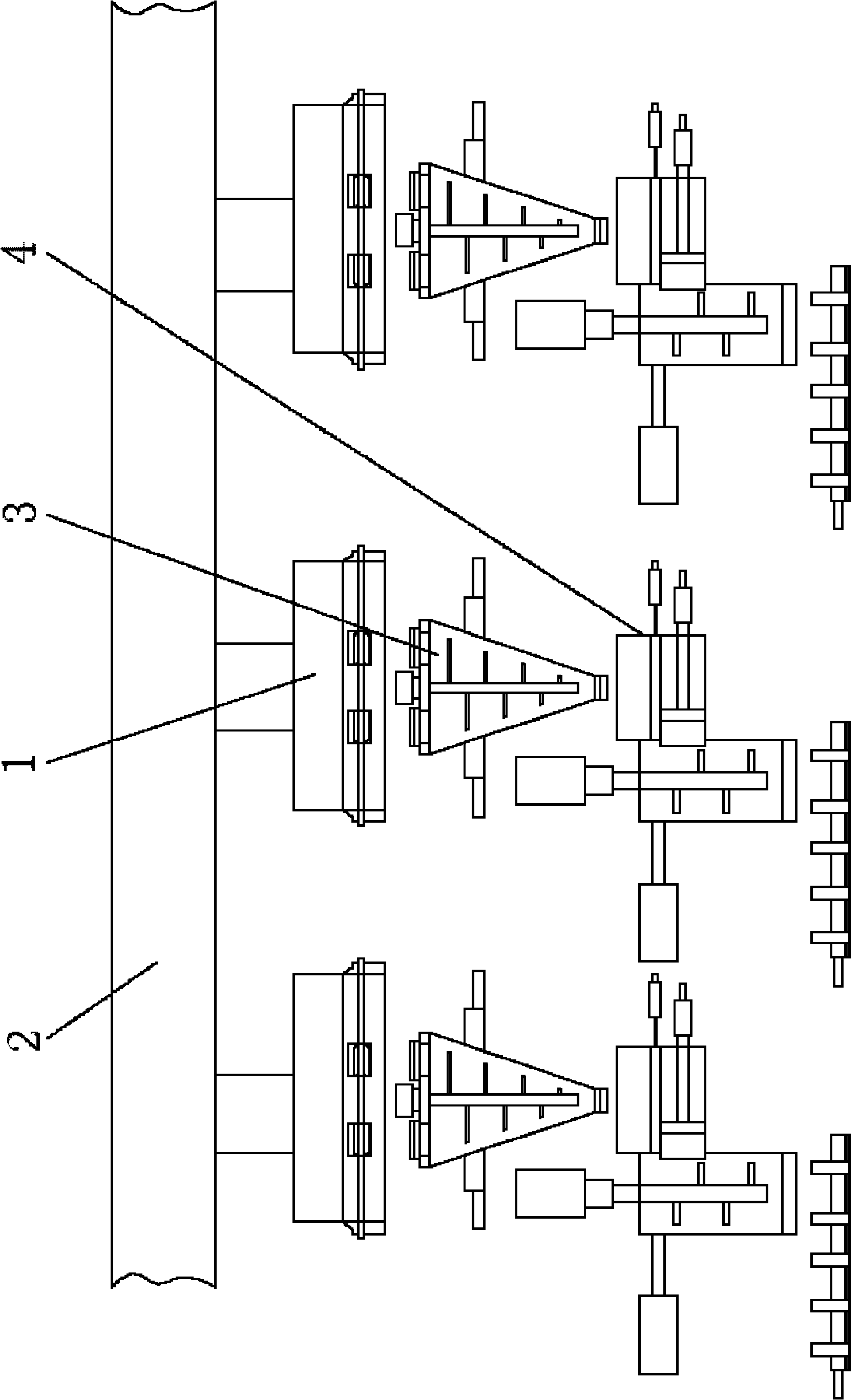 Feeding device for plate pressing device