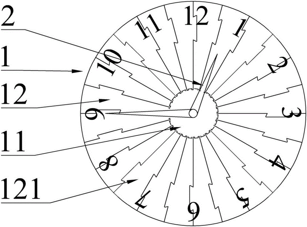 Wall clock with variable clock face