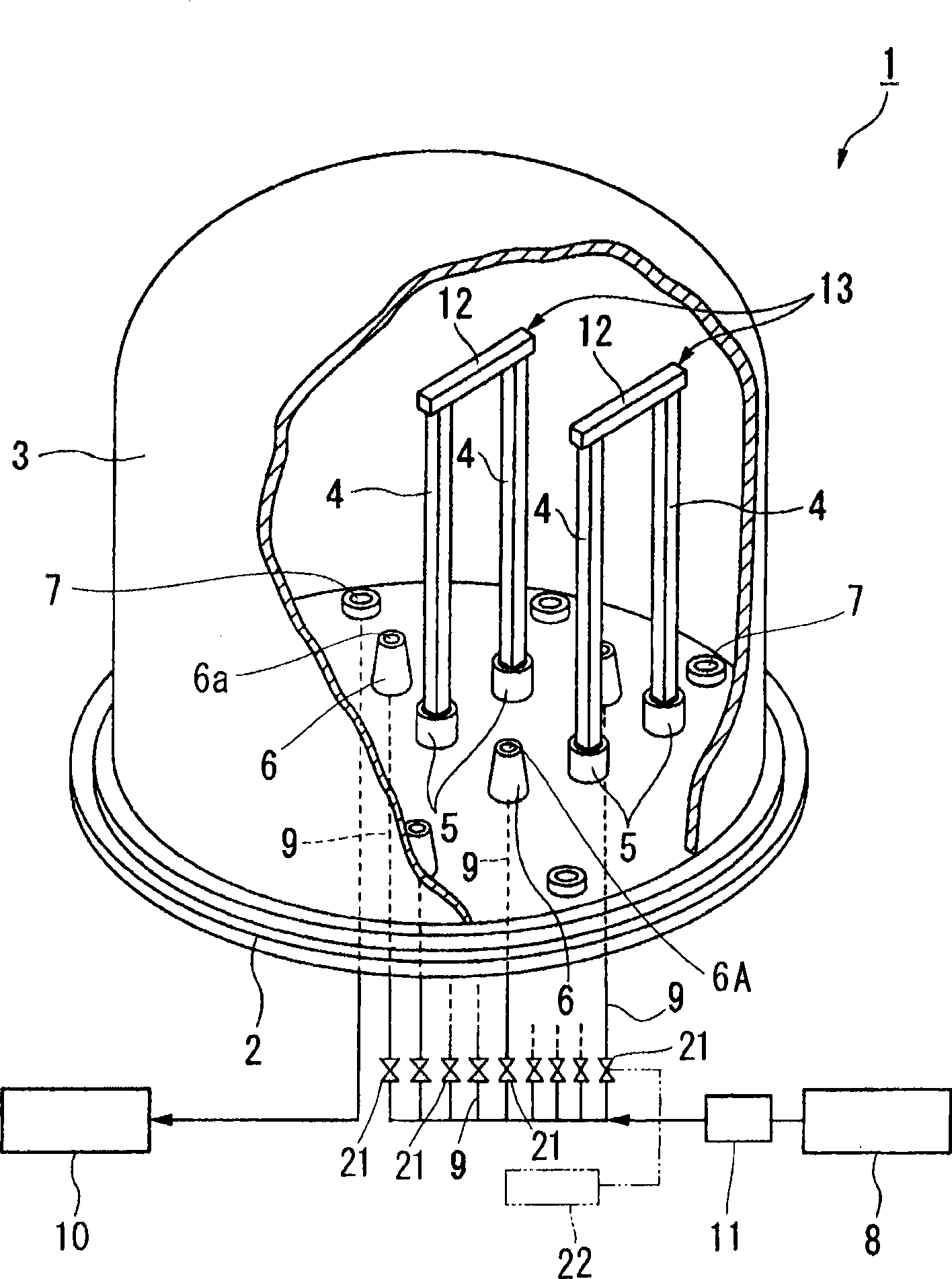 Polycrystalline silicon manufacturing apparatus and manufacturing method