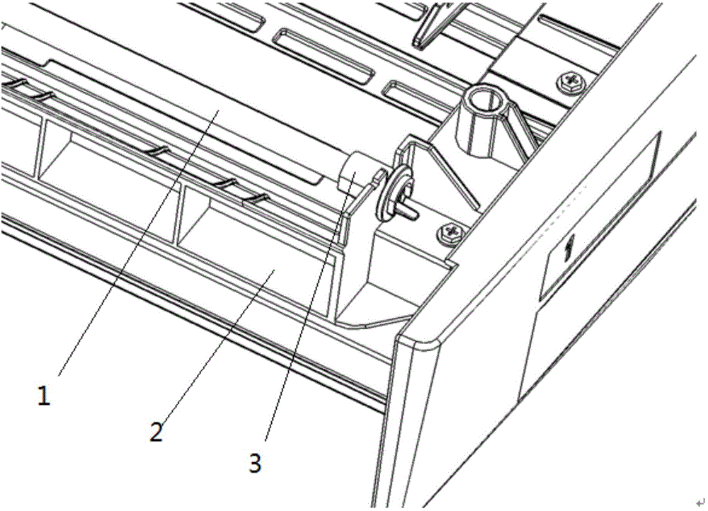 Ink powder prevention bearing mechanism of paper box of image forming device