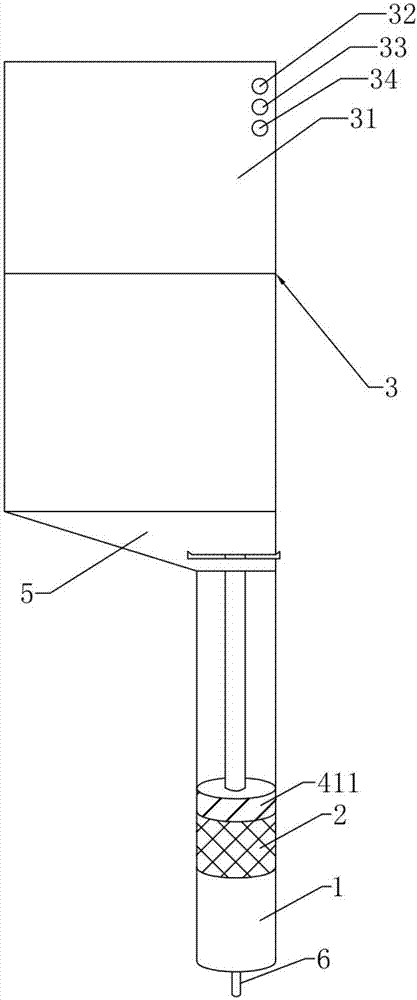 Handheld automatic device used for sucking and injecting fat and use method of device