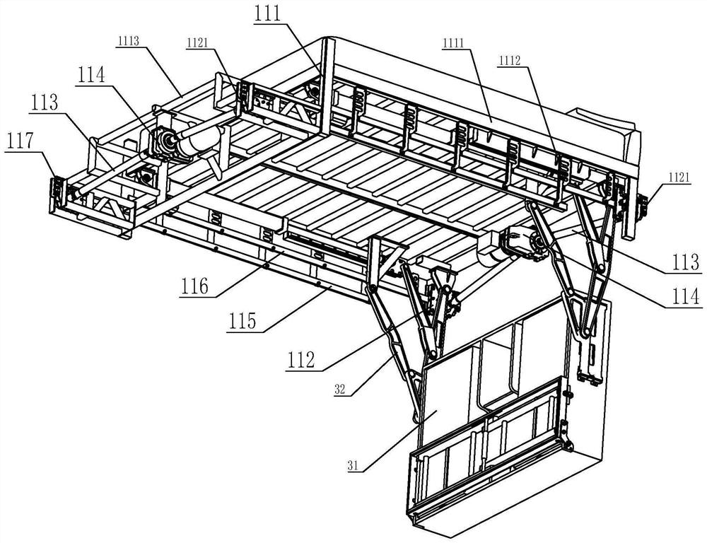 Bed and bookcase integrated furniture with variable space