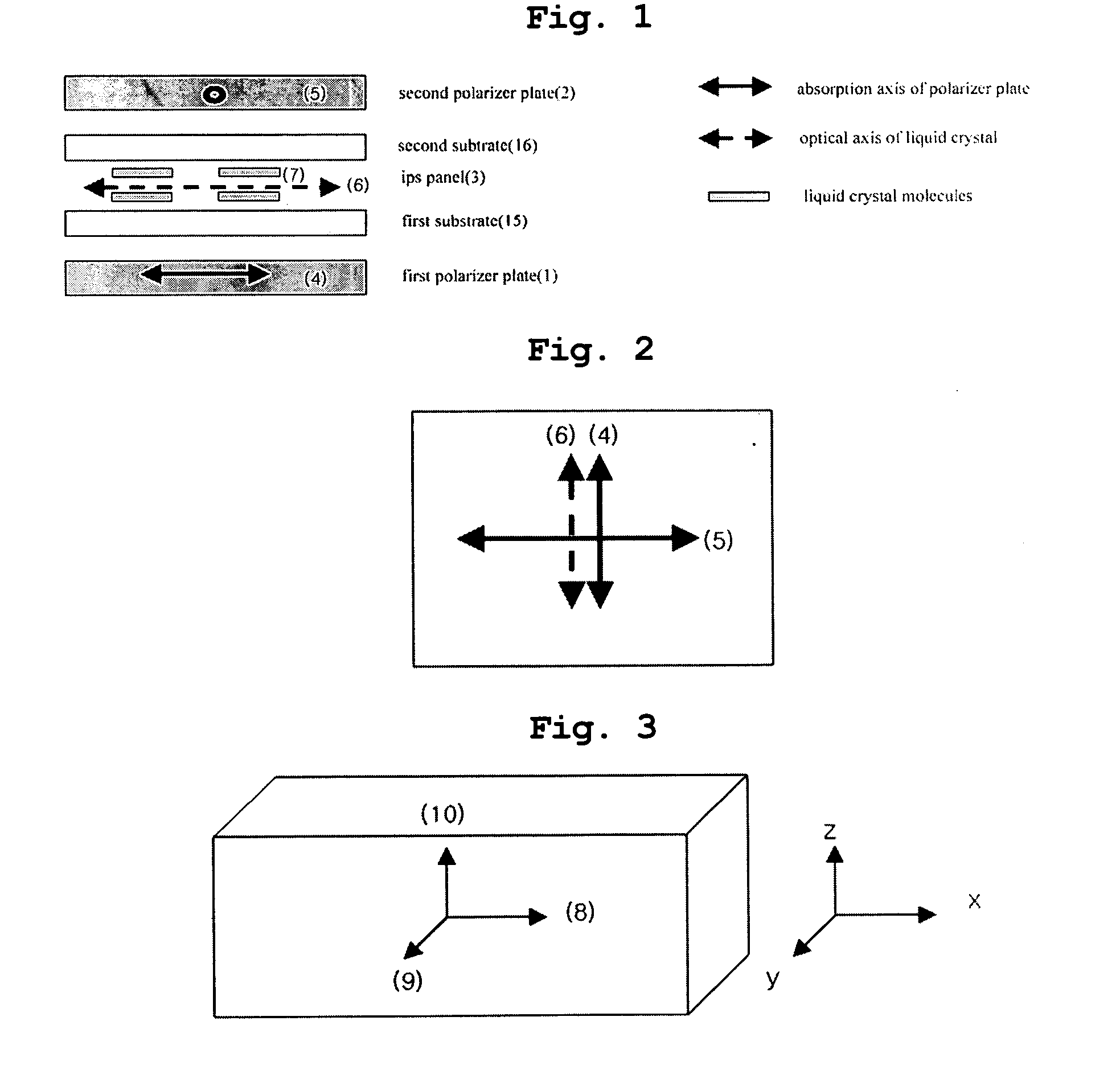 In-plane switching liquid crystal display comprising compensation film for angular field of view using +A-plate and +C-plate