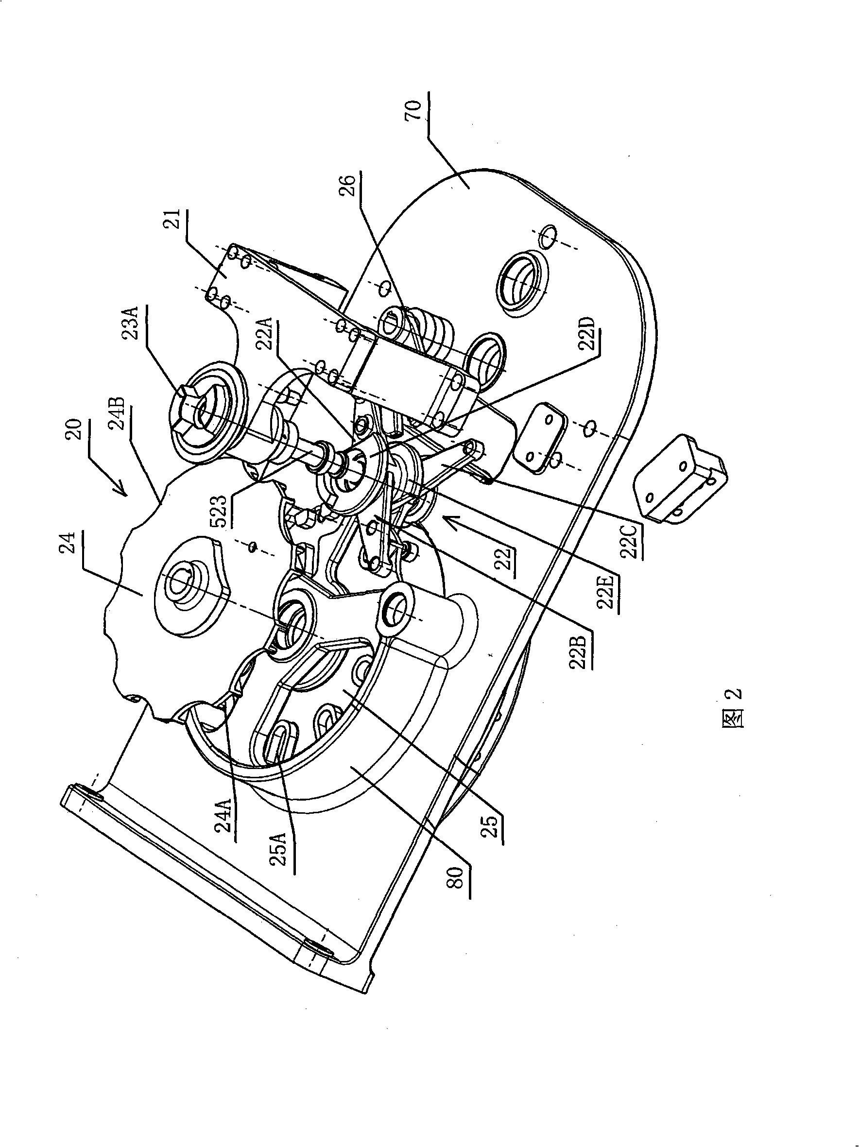 Internal groove wheel drive mechanism and application thereof in on-load tap-changer