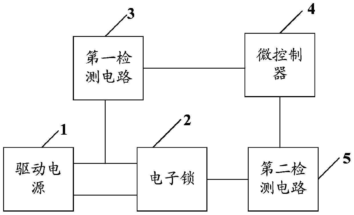 An electronic lock detection circuit and an electric vehicle