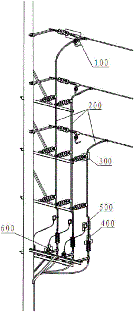 Novel all-insulated climbing rod device of 35kV cable