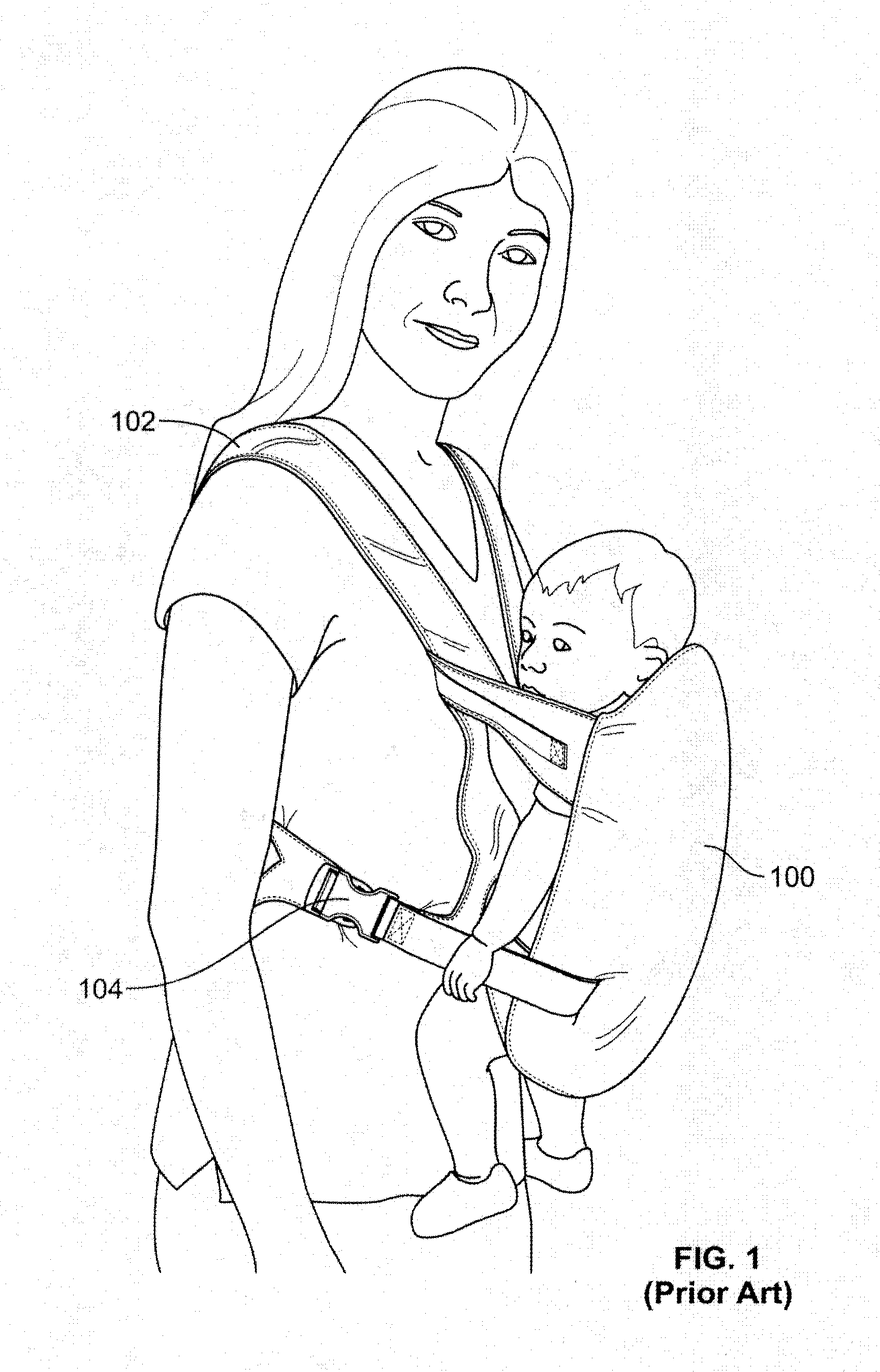 Strap-on child carrier with support seating element