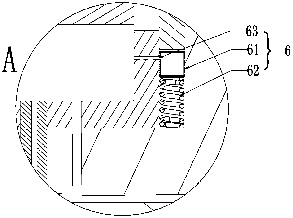 Aluminum stamping die with exhausting structure