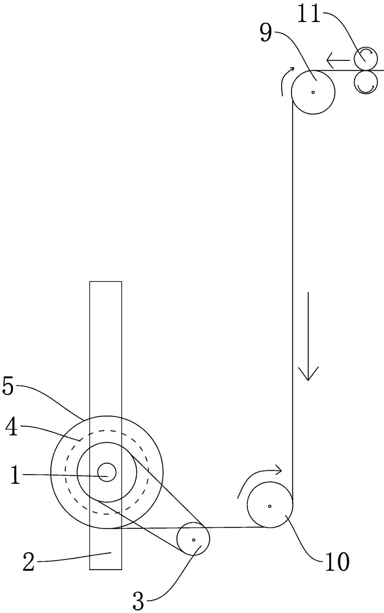 Graphite paper rolling device