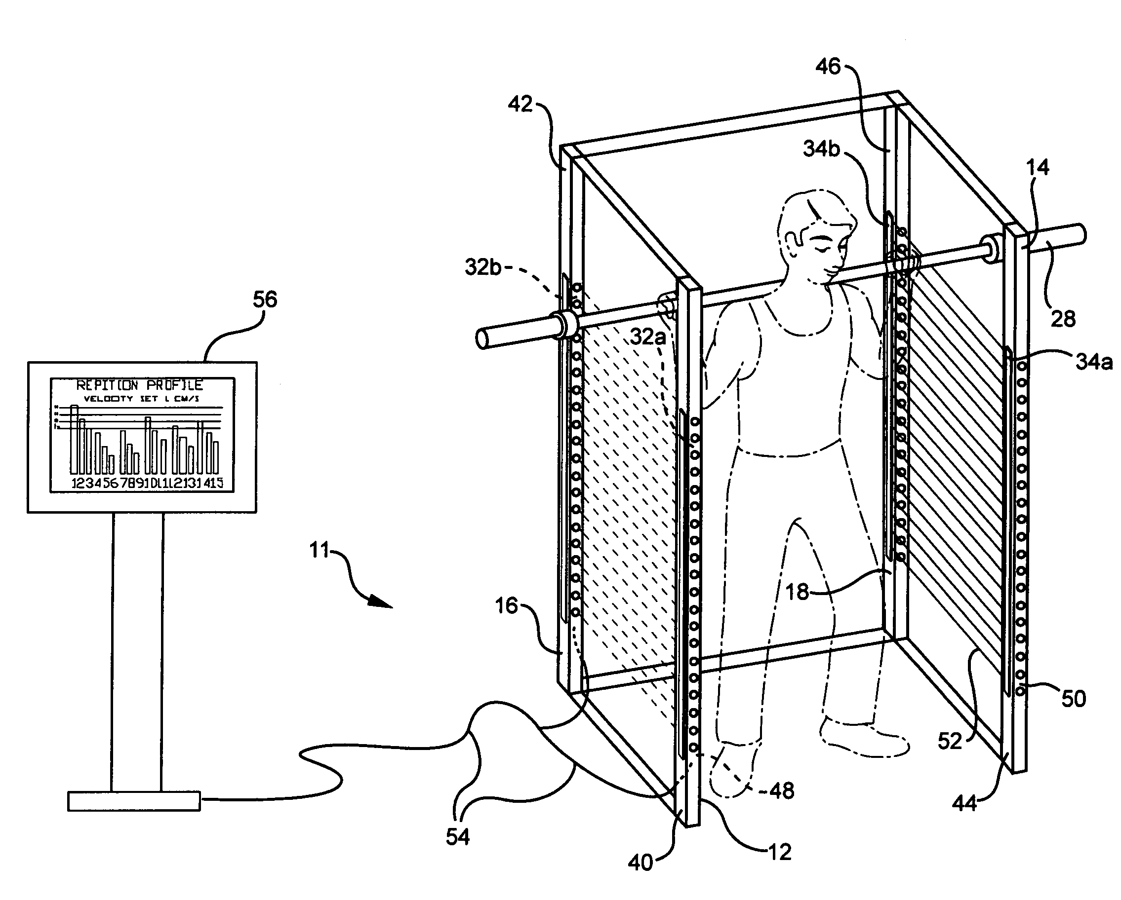 Free-weight exercise monitoring and feedback system and method