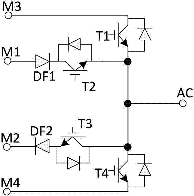 Four-level inversion topological unit and four-level inverter