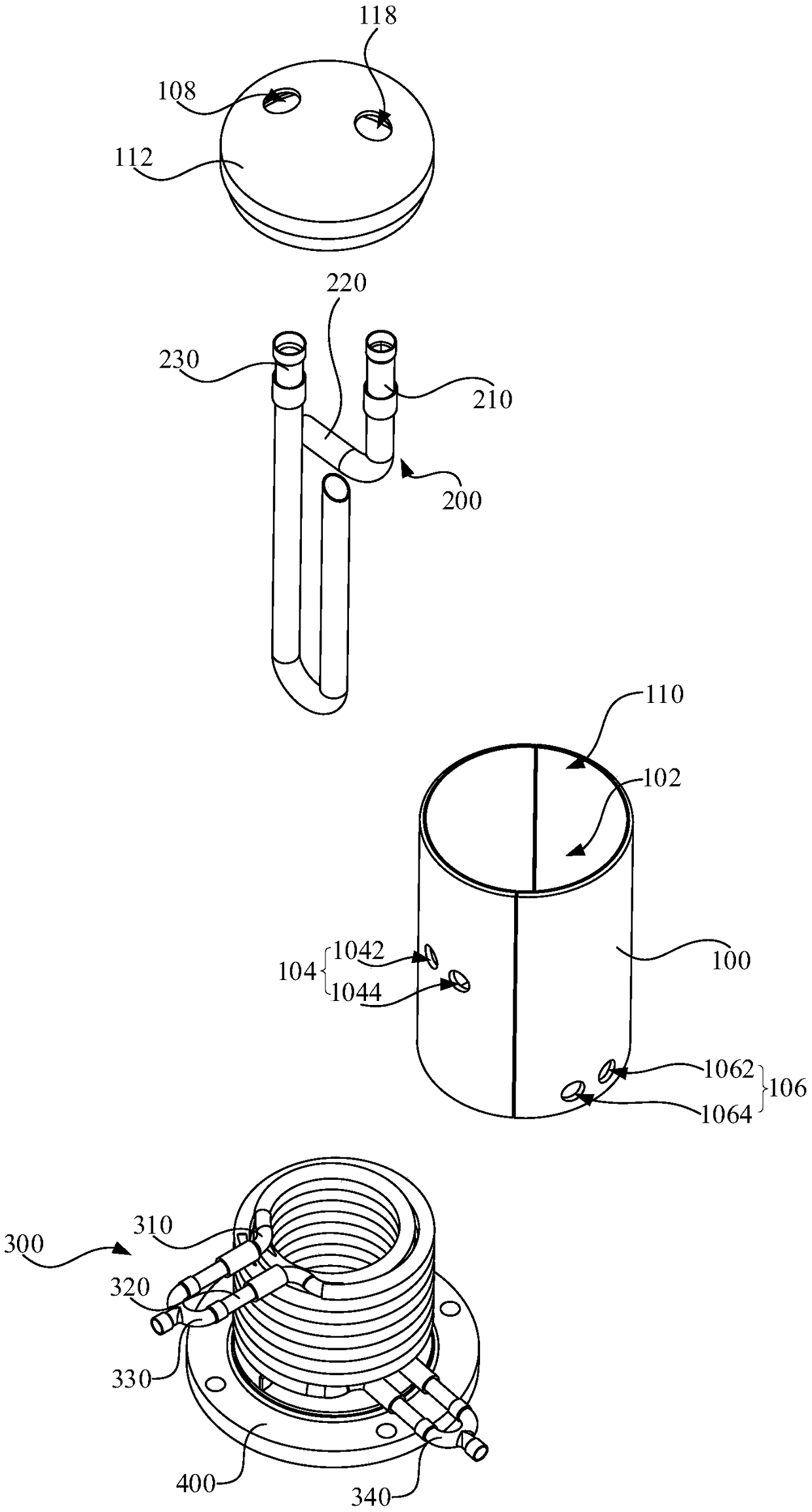 Gas-liquid separator and heat exchange equipment