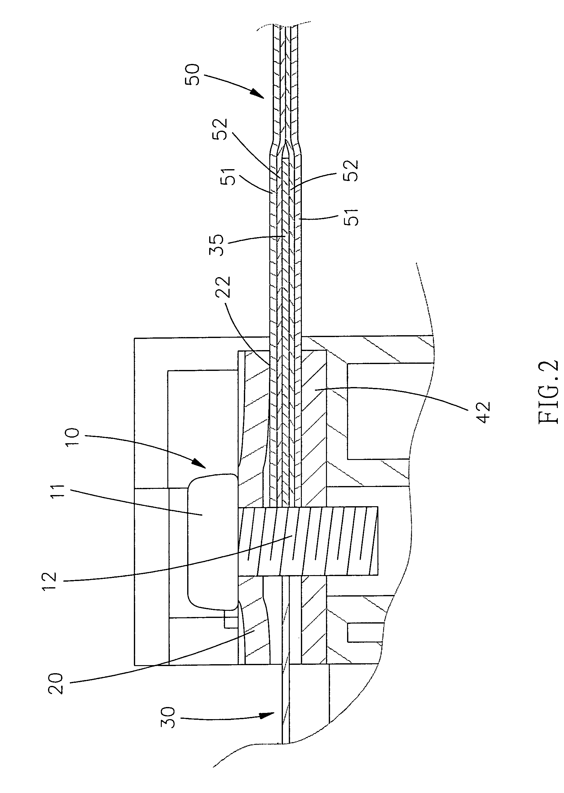Connection device for signal wire