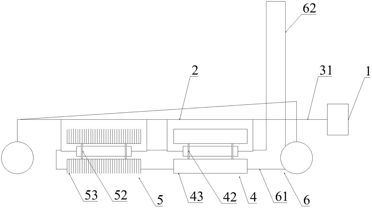 A traction type grain loader