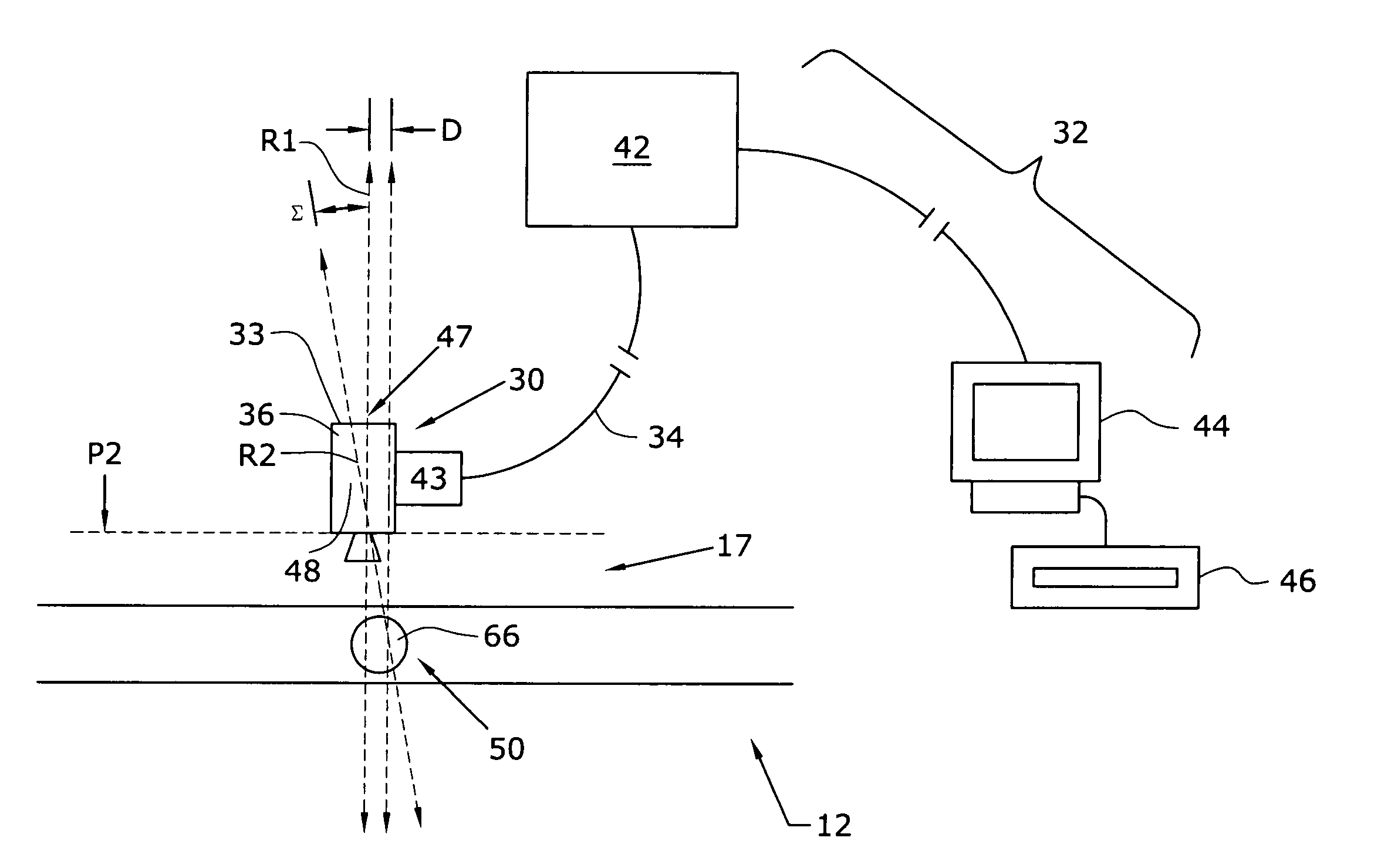 Method of calibrating a detector and calibration sphere for the same